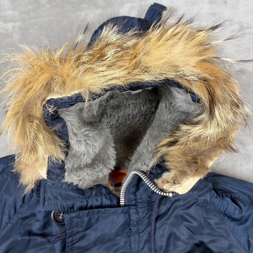 Golden Fleece N-3B Flying Jacket Mens 46 Navy Blue‎ Vintage Snorkel Parka USA - Picture 6 of 16